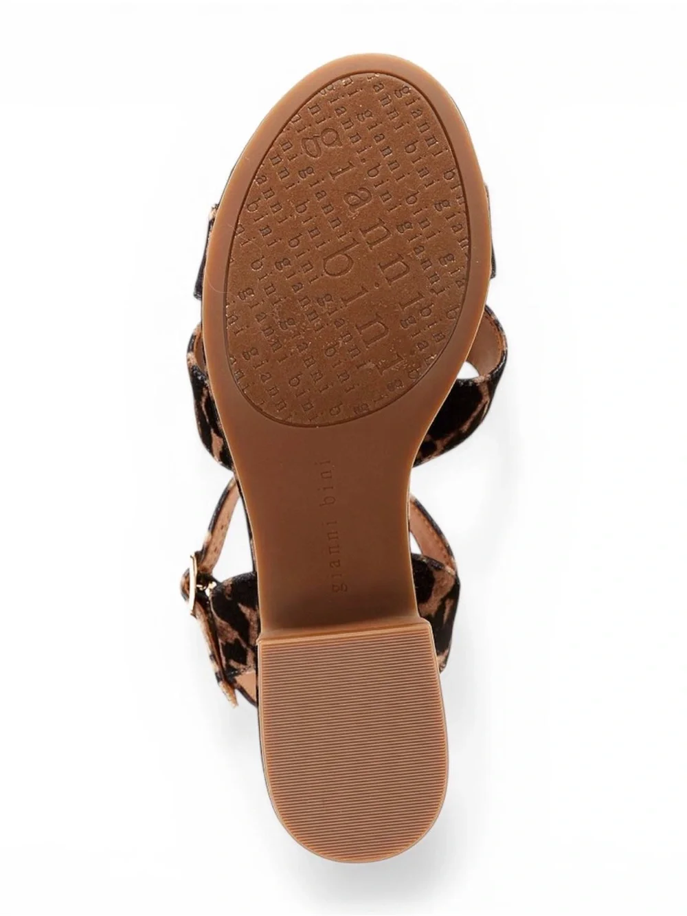 Gianni Bini Leopard Platform Sandals Women Velvet Joize Size 7.5 New